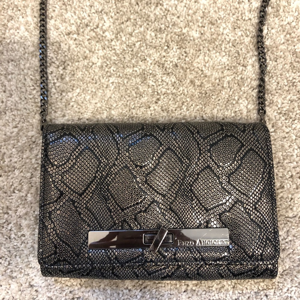Snake Skin Print-Crossover Purse